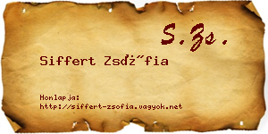 Siffert Zsófia névjegykártya