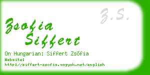 zsofia siffert business card