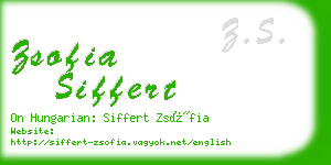 zsofia siffert business card